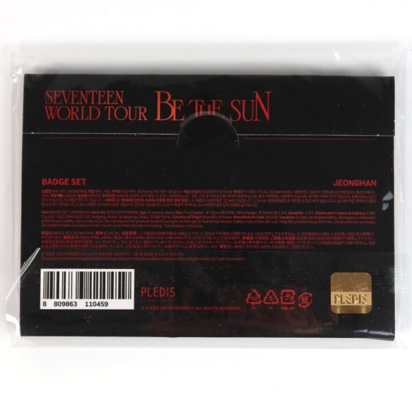 Seventeen World Tour Be The Sun Jeonghan Badge Set [incomplete]