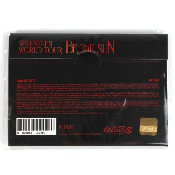 Seventeen World Tour Be The Sun Hoshi Badge Set [incomplete]