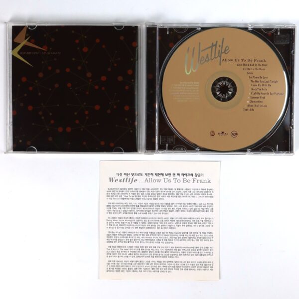 Westlife - ...Allow Us To Be Frank Korean CD Album Korea Insert
