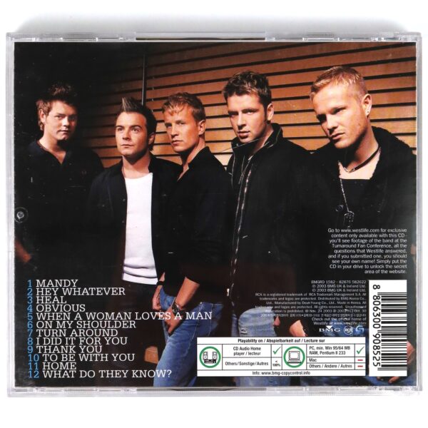 Westlife - Turnaround Korean CD Album Korea Insert