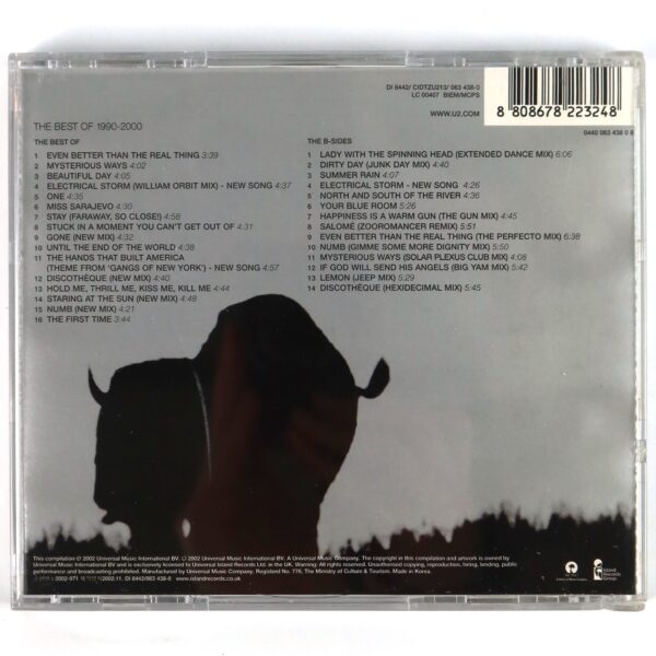 U2 - The Best Of 1990-2000 Korean CD Album Korea Insert