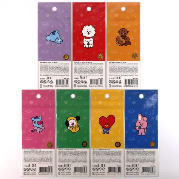 IMG_0129 BTS BT21 Mobile Deco Sticker All 7 Versions Complete Set Line Friends