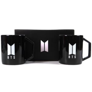 BTS Logo Mug Black Set of 2 Map Of The Soul Pop-Up Official Goods 2020