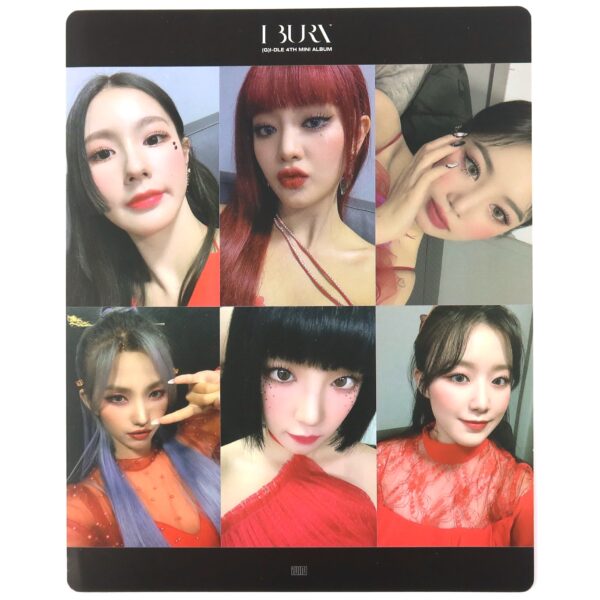 (G)I-DLE - I Burn Lucky Photocard Sheet [Fire Ver.] Gidle 2022