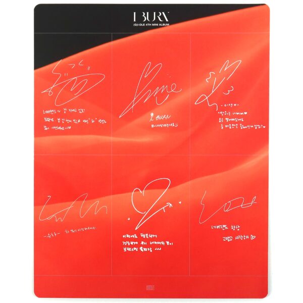 (G)I-DLE - I Burn Lucky Photocard Sheet [Fire Ver.] Gidle 2022