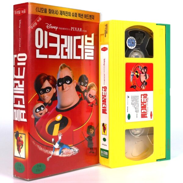 The Incredibles (2004) Korean VHS [NTSC] Korea Dubbed Disney Pixar Insert