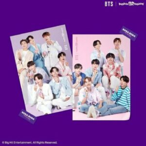 BTS x Baskin Robbins Bromide Poster Pink New Sealed K-Pop