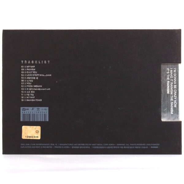 Rain - Rainism 5th Album CD K-Pop 2008 JYP Bi