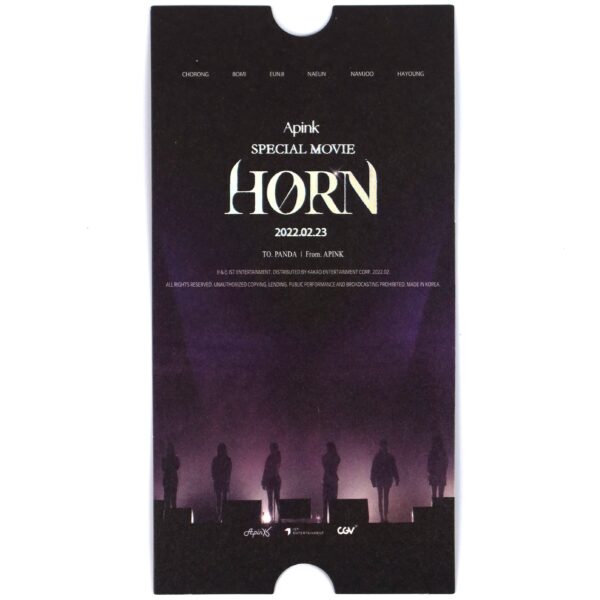 IMG_4847 Apink Special Movie Horn Movie Ticket