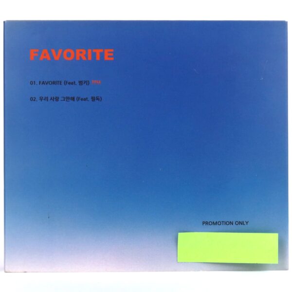 Kanto - Favorite Signed Autographed CD Single Album Promo 2020 K-Pop Troy
