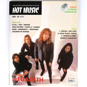 Megadeth in Hot Music Magazine Korea May 2001 R.E.M Sepultura