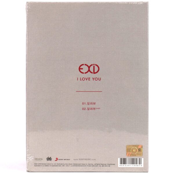 IMG_9362 EXID - I Love You Single Album CD Sealed K-Pop 2018