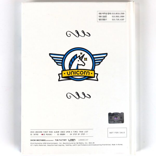 Unicorn - Once Upon A Time Signed Autographed CD Album Promo K-Pop 2015
