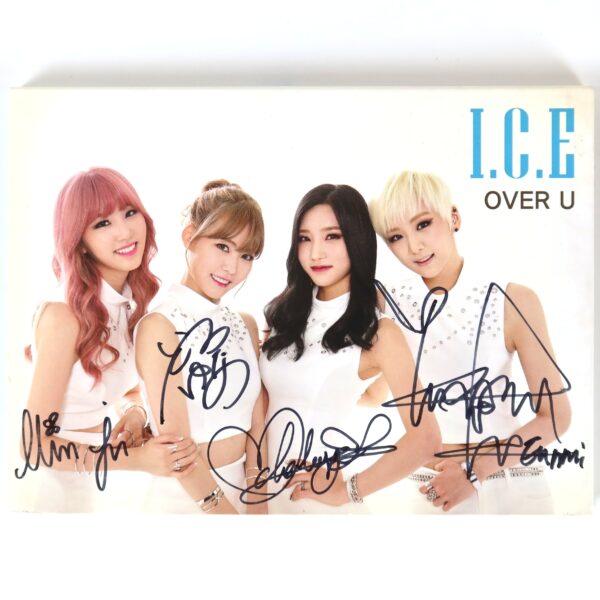 I.C.E - Over U 1st Single Album Signed Autographed CD 2015 K-Pop ICE Korea