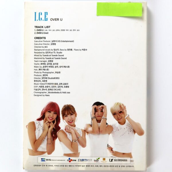 I.C.E - Over U 1st Single Album Signed Autographed CD 2015 K-Pop ICE Korea