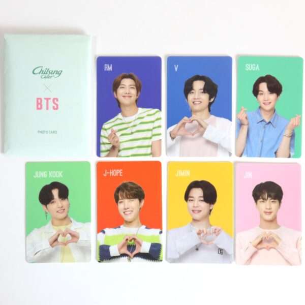 IMG_1771 Chilsung Cider x BTS Photo Card Photocard Complete Set of 7
