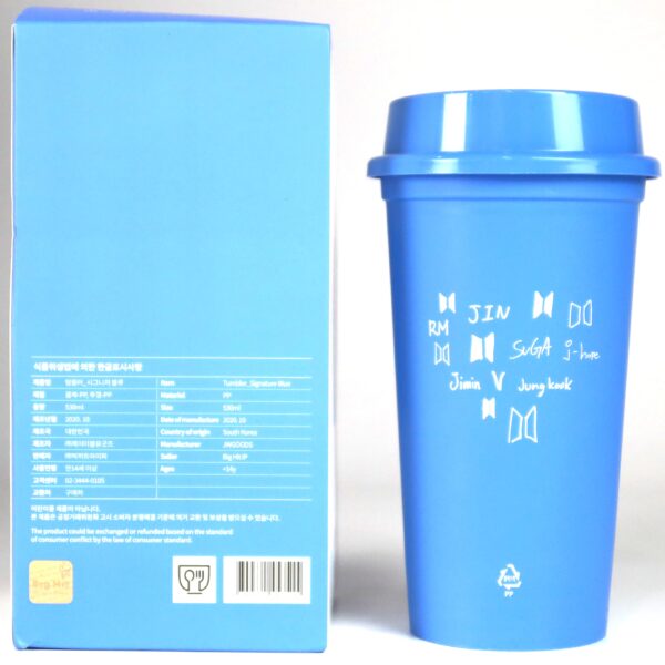 IMG_1815 BTS Map Of The Soul Pop-Up Reusable Tumbler 530 ml Blue