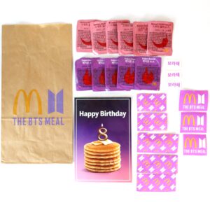 McDonalds x BTS Various Items Lot Bag Sauce Birthday Card