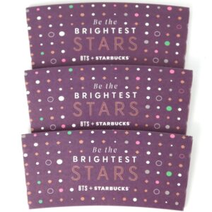 BTS + Starbucks The Brightest Stars Cup Holder Set of 3