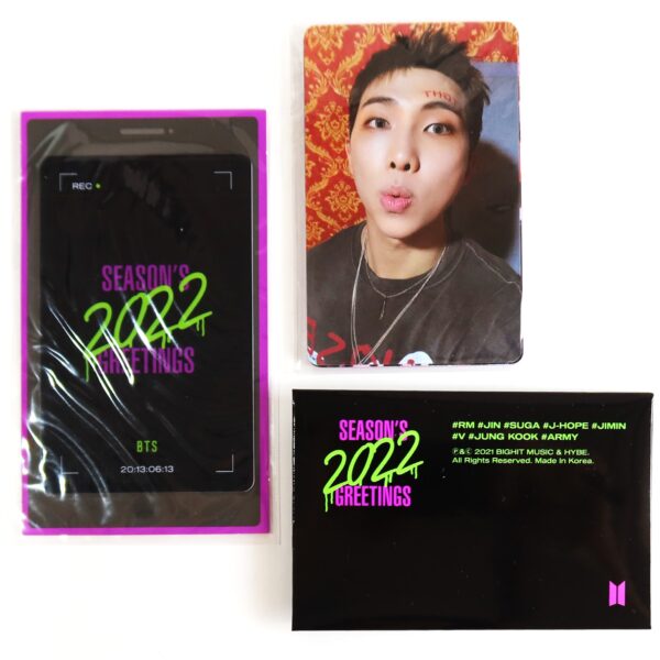 IMG_1898 BTS 2022 Season's Greetings Photocard Set + ID Photo Set + Code Card