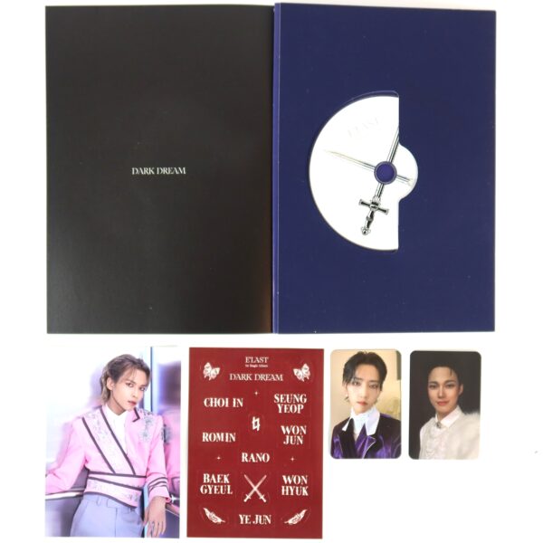 E'Last - Dark Dream 1st Single Album Signed + Message CD K-Pop 2021
