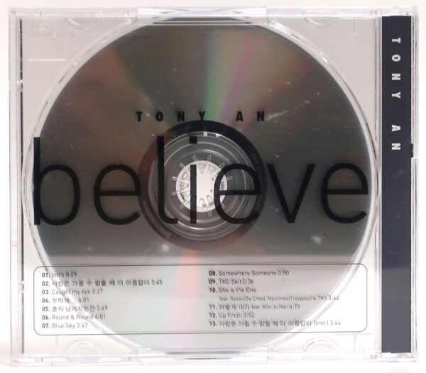 Tony An - Believe 1st Album CD 2004 Ahn H.O.T. K-Pop 2004 Thick Case