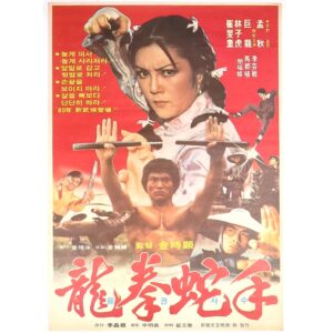 Dragon Martial Arts (1980) Vintage Korean Movie Poster Korea 용권사수 Dragon Lee