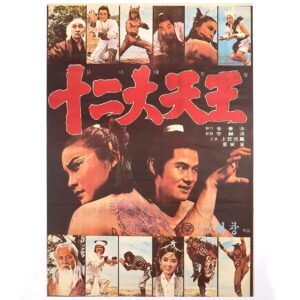 Twelve Martial Arts (1978) Vintage Original Korean Movie Poster Korea 십이대천왕