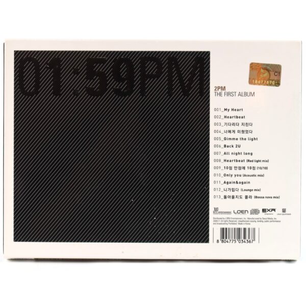 2PM - 01:59 PM The First Album CD K-Pop 2009