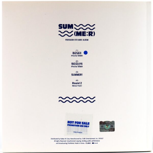 IMG_4401 Pentagon - Sum(me:r) 9th Mini Album Signed Autographed Promo CD 2019 Summer