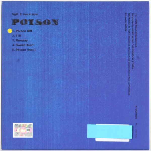 IMG_4625 VAV - Poison 5th Mini Album Signed Autographed CD Promo 2019