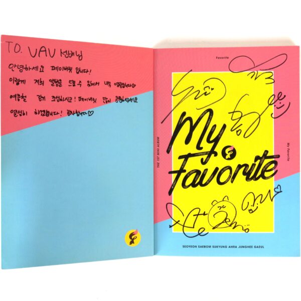 IMG_4917 Favorite - My Favorite 1st Mini Album Signed + Message To VAV CD Promo 2017