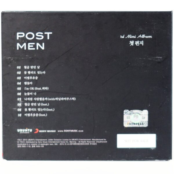 IMG_5067 Postmen - First Letter 1st Mini Album Signed Promo CD K-Pop Ballad 2015