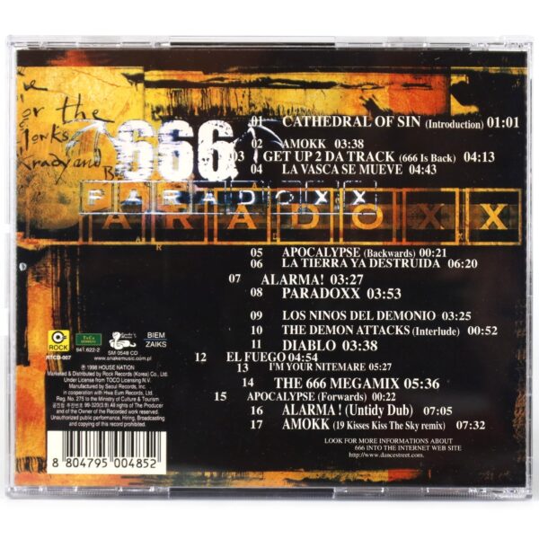 IMG_5221 666 - Paradoxx Korean CD Album Korea B