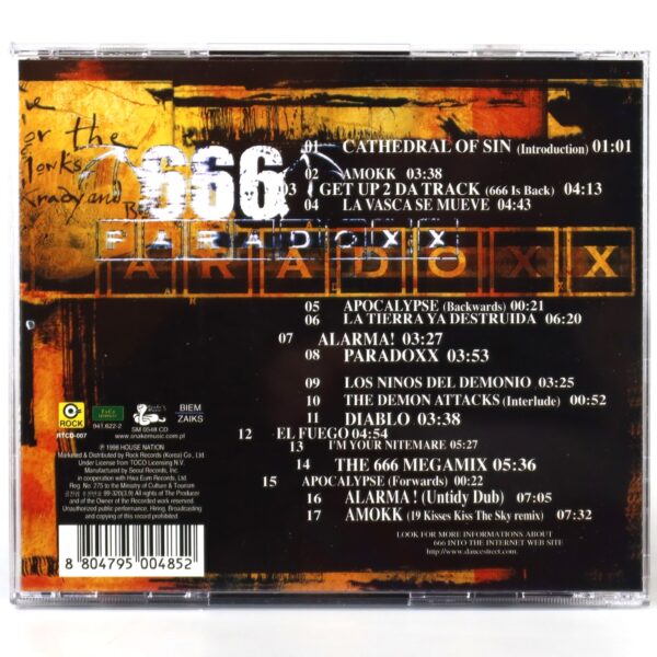 666 - Paradoxx Korean CD Album Korea