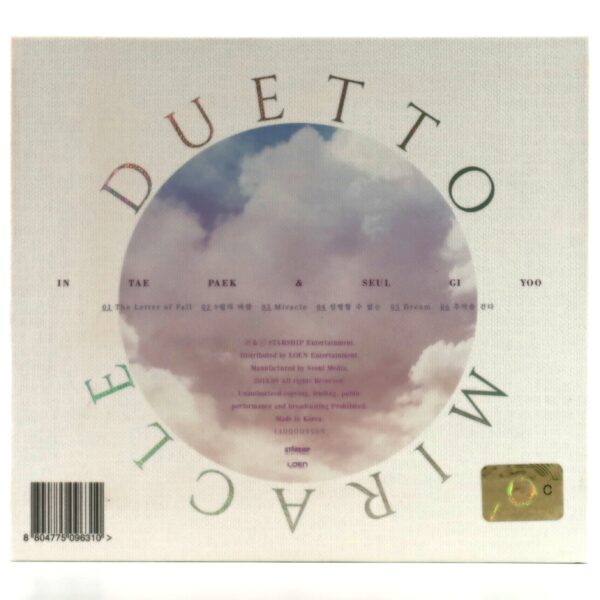 IMG_5640_number Duetto - Miracle Second Mini Album Signed CD Album Classical Pop 2018