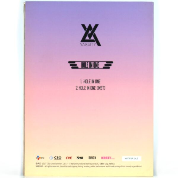 IMG_5898 Varsity - Hole In One Promo CD Single Album K-Pop 2017