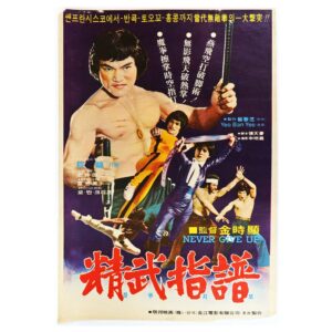 IMG_6222 Never Give Up (1978) Vintage Korean Movie Poster Korea Dragon Lee 정무지보