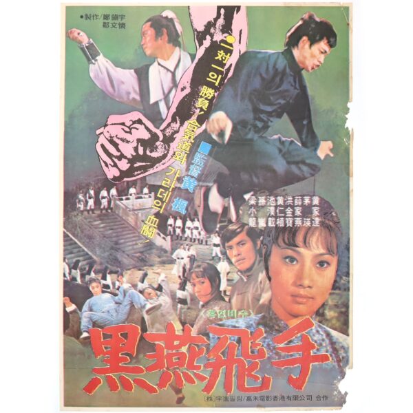 IMG_6664 Lady Kung Fu (1973) Vintage Korean Movie Poster Korea Hong Kong Angela Mao