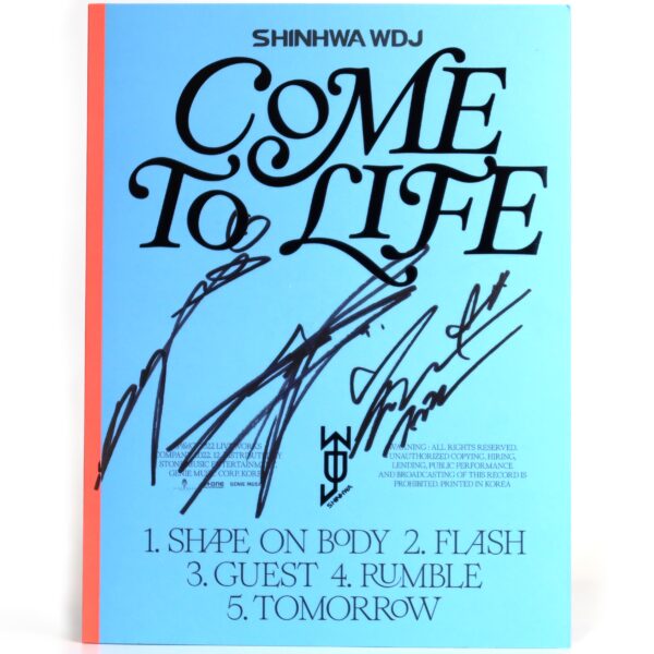 IMG_6821 Shinhwa WDJ - Come To Life Signed Autographed CD Album 2022