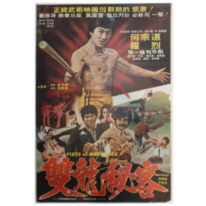 Fists of Bruce Lee (1977) Vintage Korean Movie Poster Korea Taiwan 쌍용비객 1
