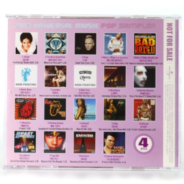 Alizée Cover 2003 Universal Music Pop Sampler Vol. 4 Korean CD Promo Korea