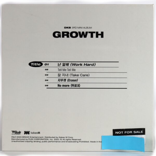 IMG_8622 DKB - Growth 3rd Mini Album Signed Autographed CD Promo 2020