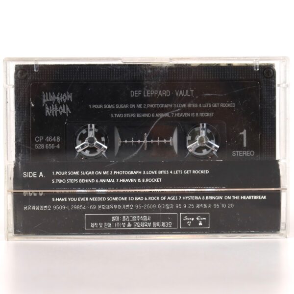 Def Leppard - Vault - Greatest Hits Album Korean Cassette Tape Korea