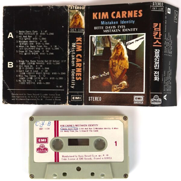 Kim Carnes - Mistaken Identity Album Korean Cassette Tape Korea
