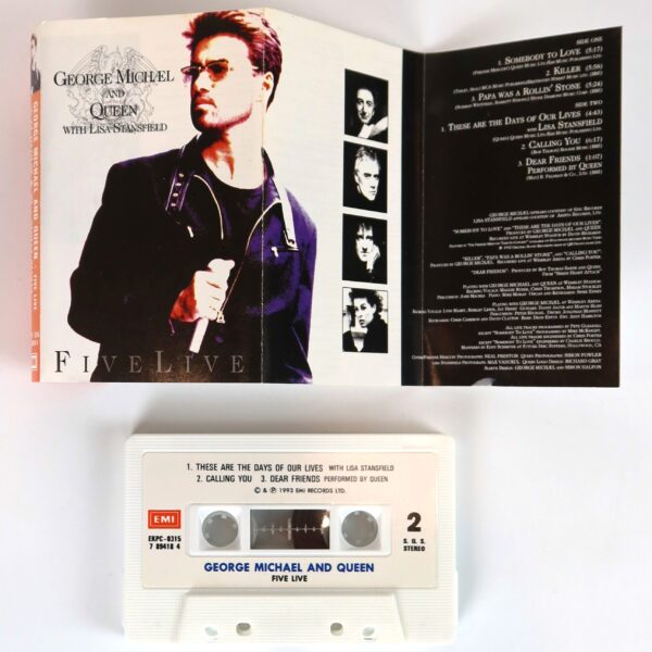 George Michael And Queen - Five Live Album Korean Cassette Tape Korea