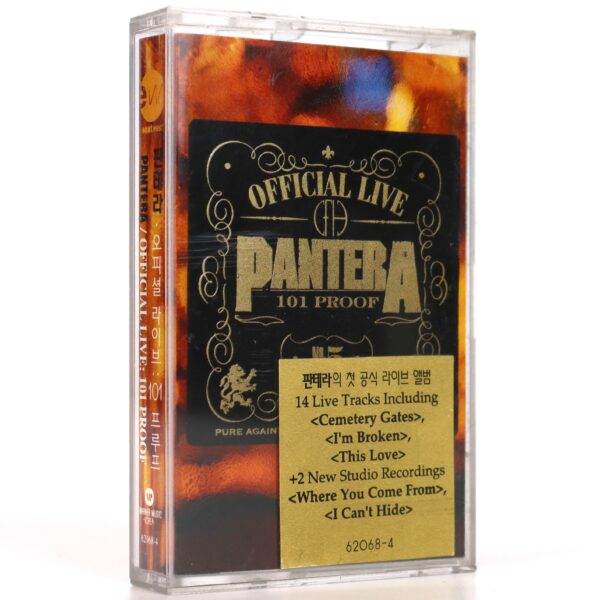 Pantera - Official Live: 101 Proof Album Korean Cassette Tape Korea