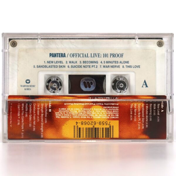 Pantera - Official Live: 101 Proof Album Korean Cassette Tape Korea
