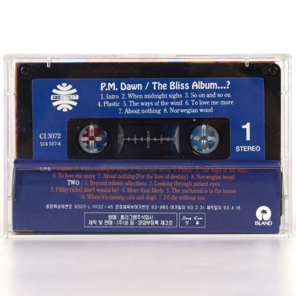 P.M. Dawn - The Bliss Album Korean Cassette Tape Korea