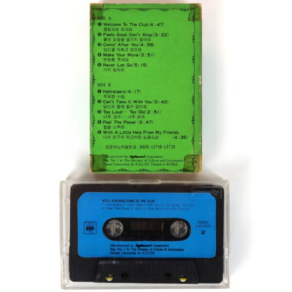 Kick Axe - Welcome To The Club Album Korean Cassette Tape Korea